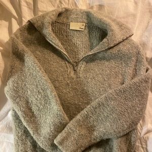 wilfred free alpaca wool quarter zip size S